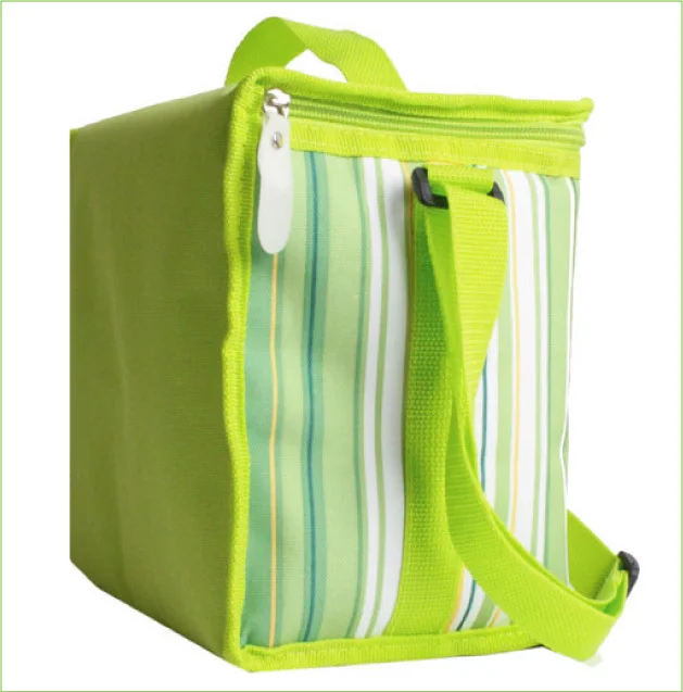 Outdoor Picnic Stripey Picnic Cooler Bags Custom Logo Insulated Lunch