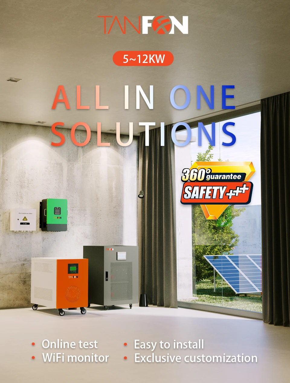 Solar Energy System 5kw For Home 3kw 5kw Off Grid Solar Power System