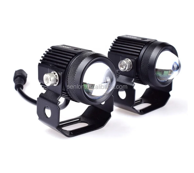 Светодиодная фара для мотоцикла двухцветный проектор Bi Lens Moto Bike мини-фара вождения противотуманная DRL аксессуары внедорожника грузовика