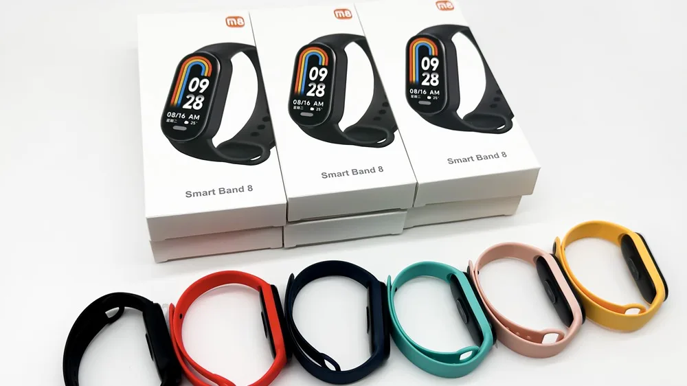 FRIENDLY LICENSE 3 Cinturini In Silicone Per Xiaomi Smart Band 8 | Colori Blu, Vino, Verde | Taglia Regolabile 10,2-11,9 Cm