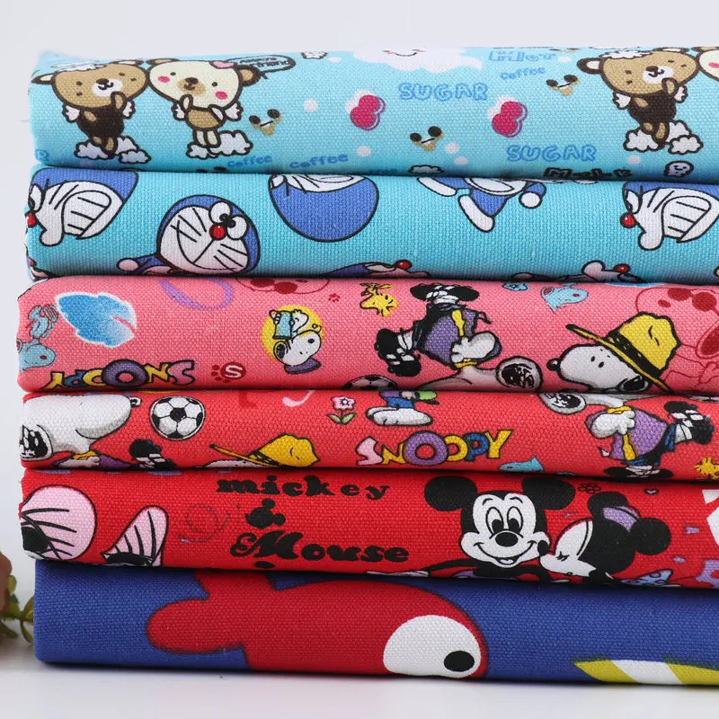Custom Digital Printing Plain Waterproof 8OZ 16OZ 100% Cotton / 100% Polyester Canvas Fabric for Handbag
