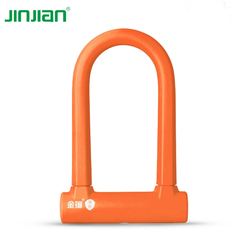 BSCI Factory Popular Silicon Coated  D Lock  Anti Theft Bike U Lock Motorcycle Lock for Bike Motorbike Ebike