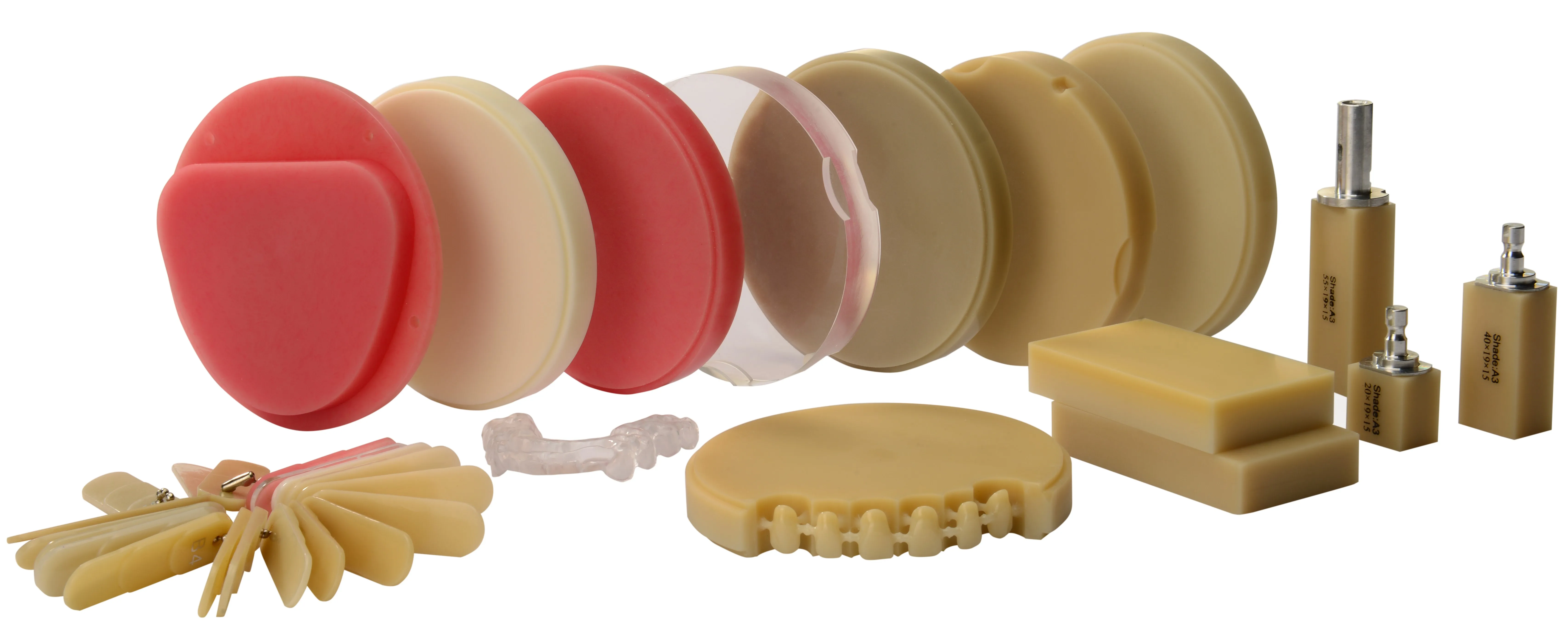 Huge Dental CADCAM Material Series PMMA Block - Pink Color 98*25mm