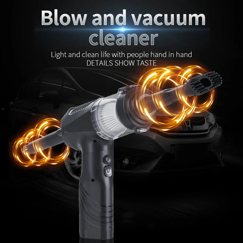 2 in 1 Compressed Air Duster 120W Motor Power 120000 RP Energy Saving Reusable With Mini Air Pump Function Electric Air Duster