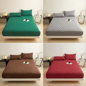 Wholesale Thickened  Ultrasonic Bed Cover Custom Size Mattress Protective Cover Waterproof Fitted Bed Sheet