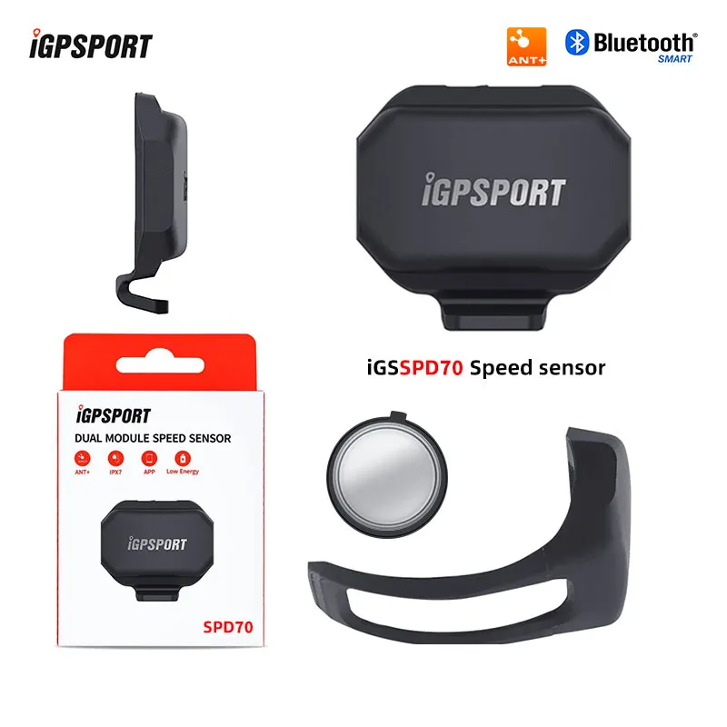 Capteur De Vitesse IGPSPORT SPD61 – ANT+ Et Bluetooth, Compatible Garmin, Wahoo, Zwift, Batterie 1 An