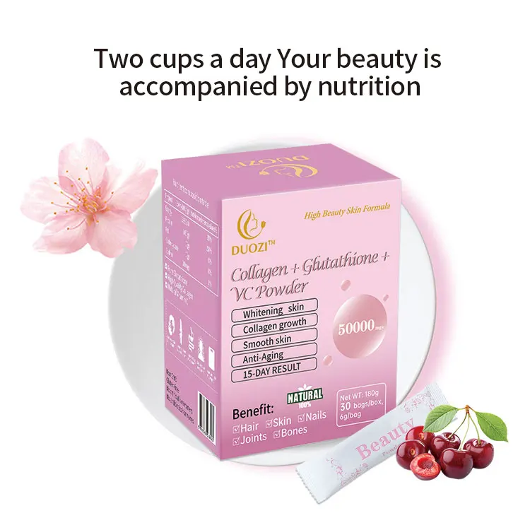 High Quality Collagen Gluta VC Powder Natural Beauty Products Wholesale  Collagen Powder to Skin Whitening