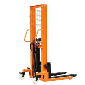 Hot Selling 1600mm Manual Straddle Pallet Stacker Hydraulic Manual Elevator For Move and lift