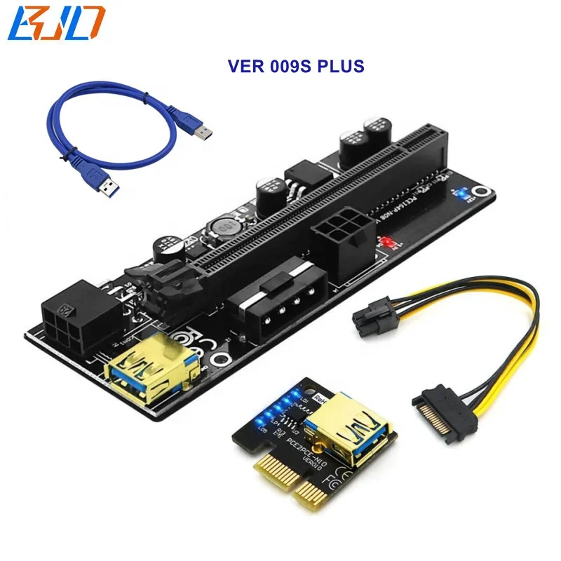 USB 3.0 PCI-E Express 1x zu 16x Extender Riser Kabel Karte
