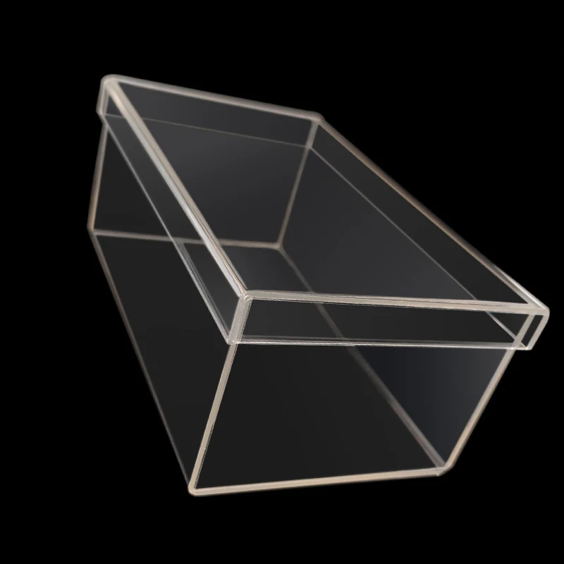 Акриловая прямоугольная прозрачная коробка с крышкой