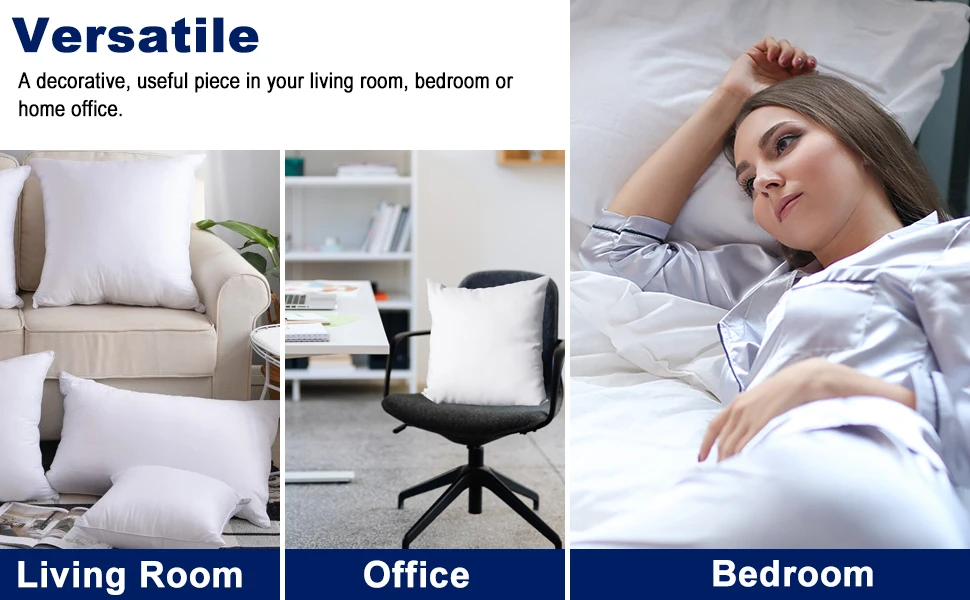 Pure White Throw Pillow Insert Wholesale Microfiber Pillow Inserts