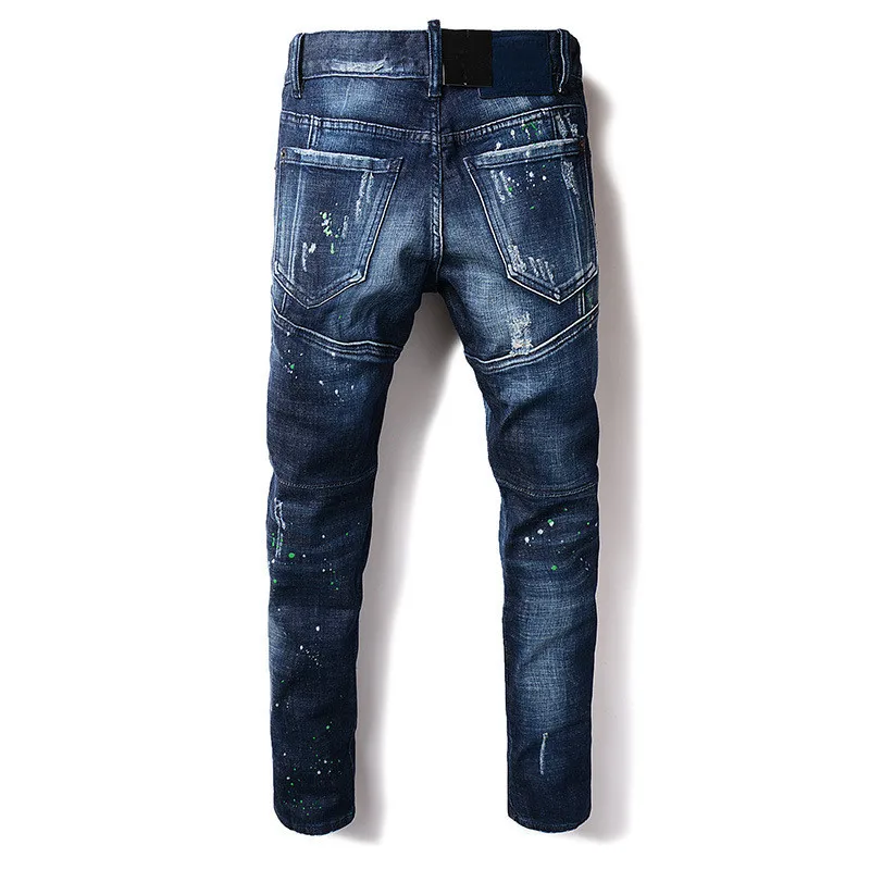 Private Label New Fashion Ripped Denim Trousers Men Skinny Jeans Pants ...