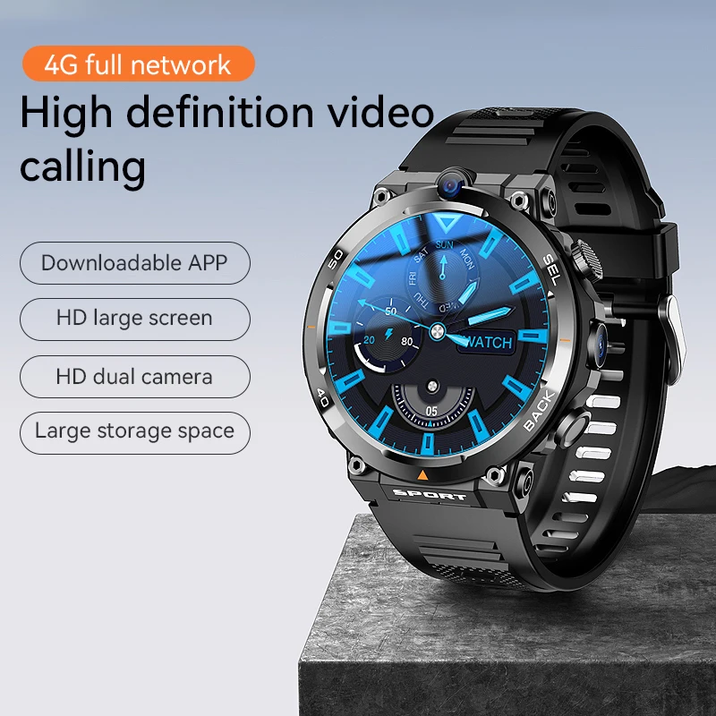 2023 Latest 4G Smart Watch Sim Card Built Programmable 1.39 Inch Luxury Android 8.1 Smart Watch H10 with GPS WIFI