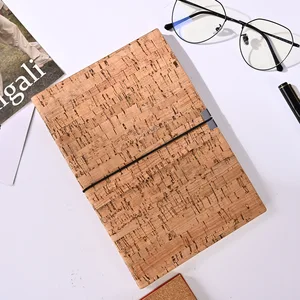 A5 Business Journal Notebook Wholesale Customizable Soft Wood Grain Eco-friendly Cork Cover Journal