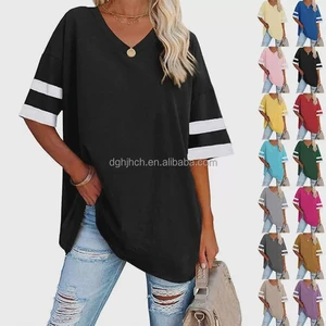 2026 New European American Women's V-Neck T-Shirt with Pleated Sleeves Autumn Hollow Casual Decorated Feathers for Teenagers