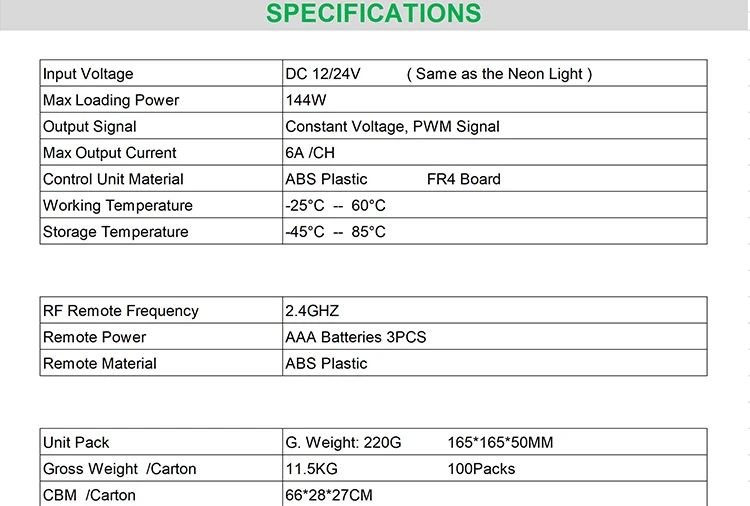 Custom Led Neon Sign Lights Dimmer 12v Flex Single Color Strip 2.4ghz