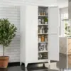 Moderno Armadietto Dispensa in Metallo Bianco