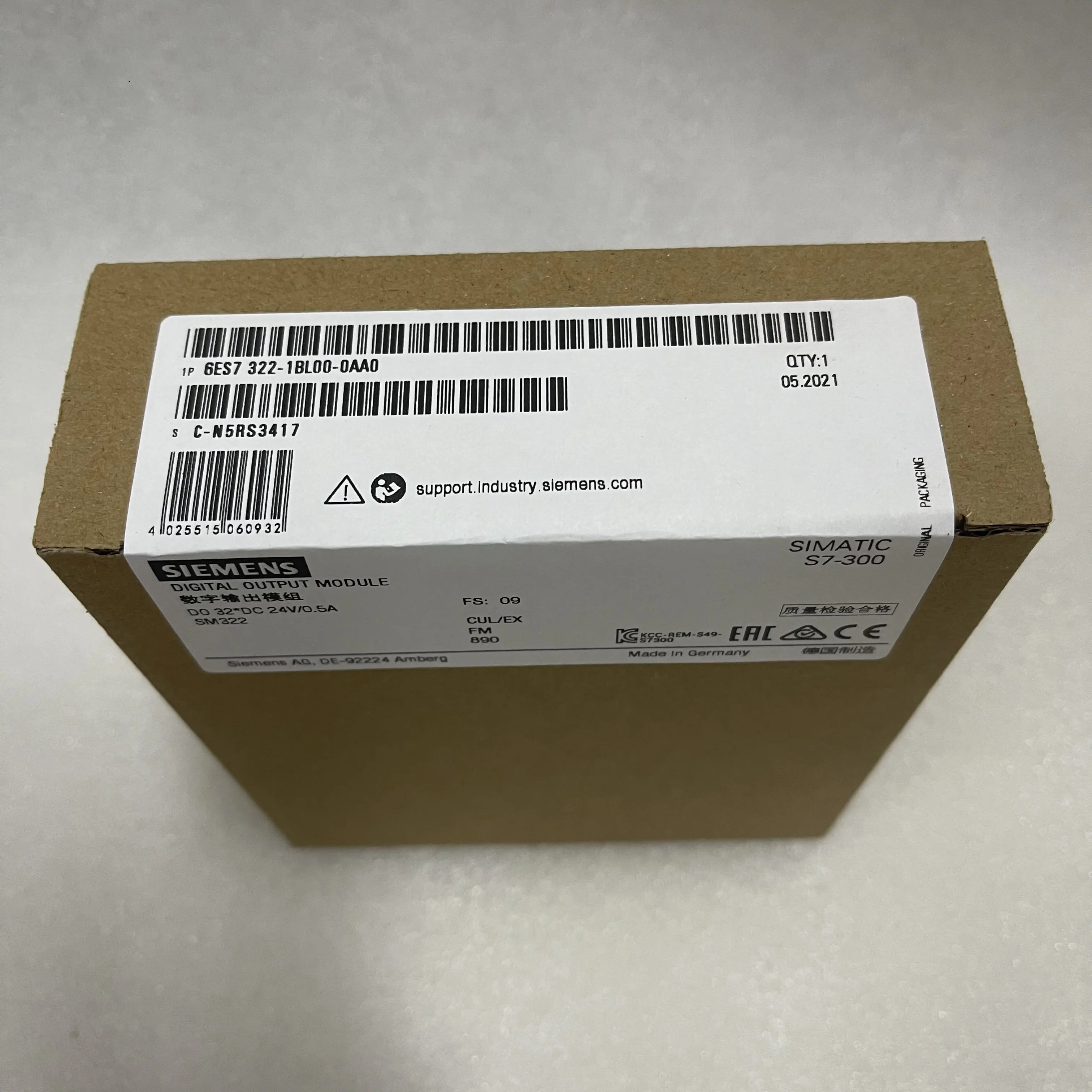 SIEMENS Digital Output Module SM322 6ES7322‑1BL00‑0AA0 SIEMENS Digital Output Module SM322 6ES7322‑1BL00‑0AA0