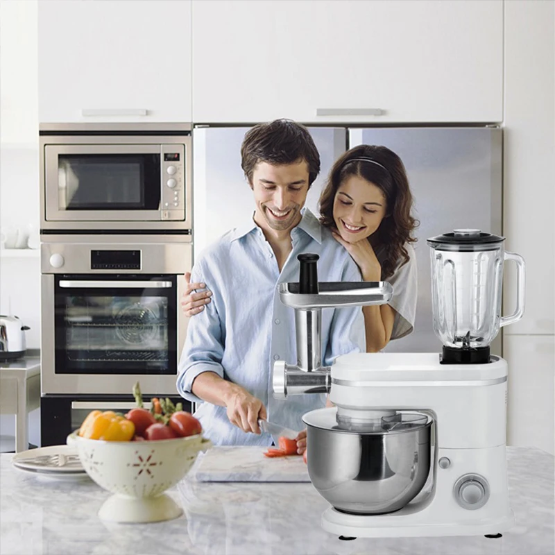 Миксер электрический пищевой MIGS 2022 с чашей вращающейся на 6 л, 8 скоростей