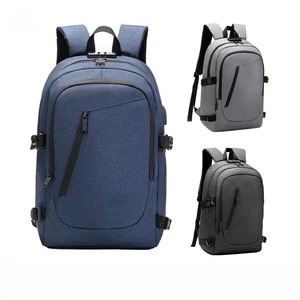 19 Inch Waterproof Oxford Laptop Backpack Bag with USB Charger Polyester Lining Zipper Closure