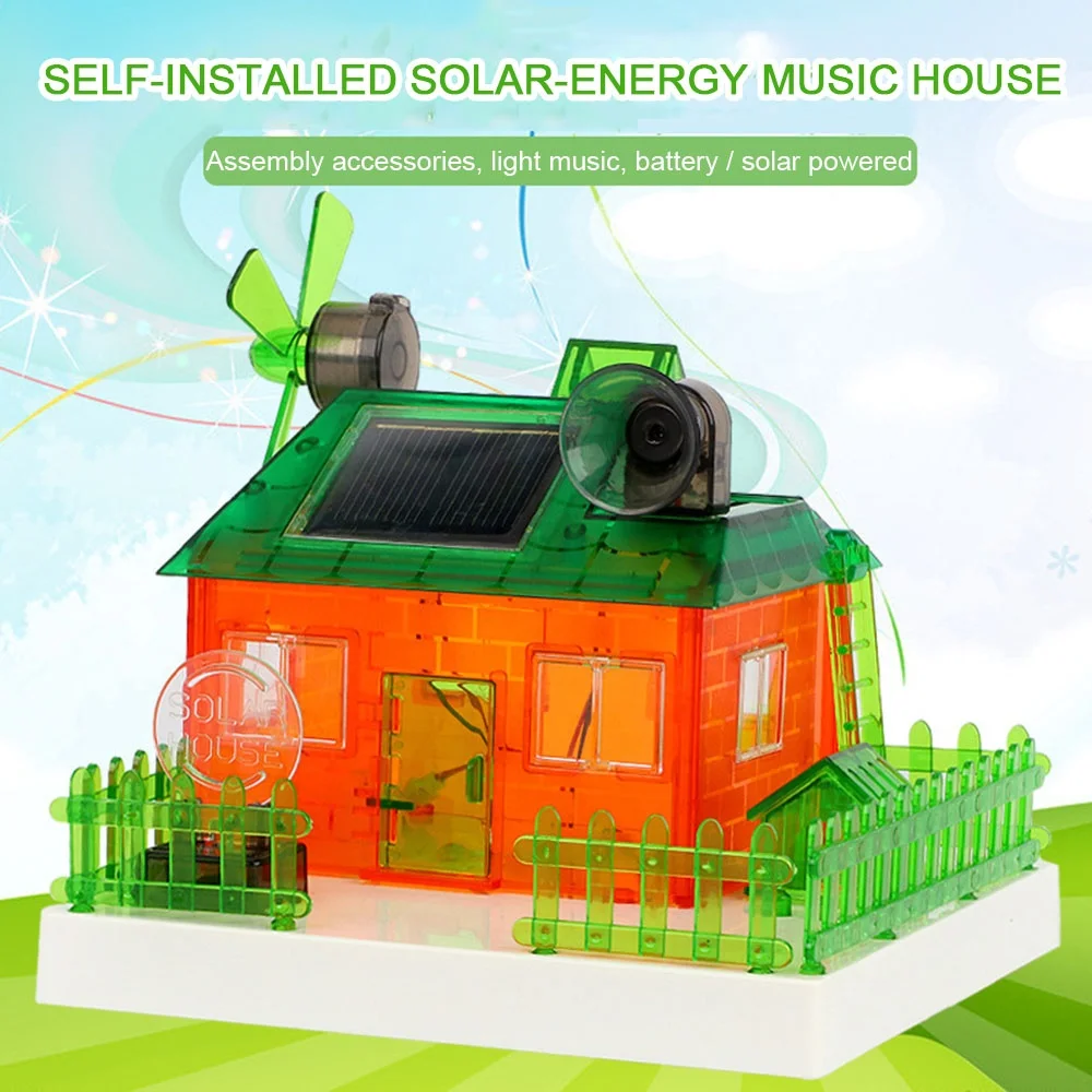 Diy Science Stem Solar Powered Toys Energy Concept House Set