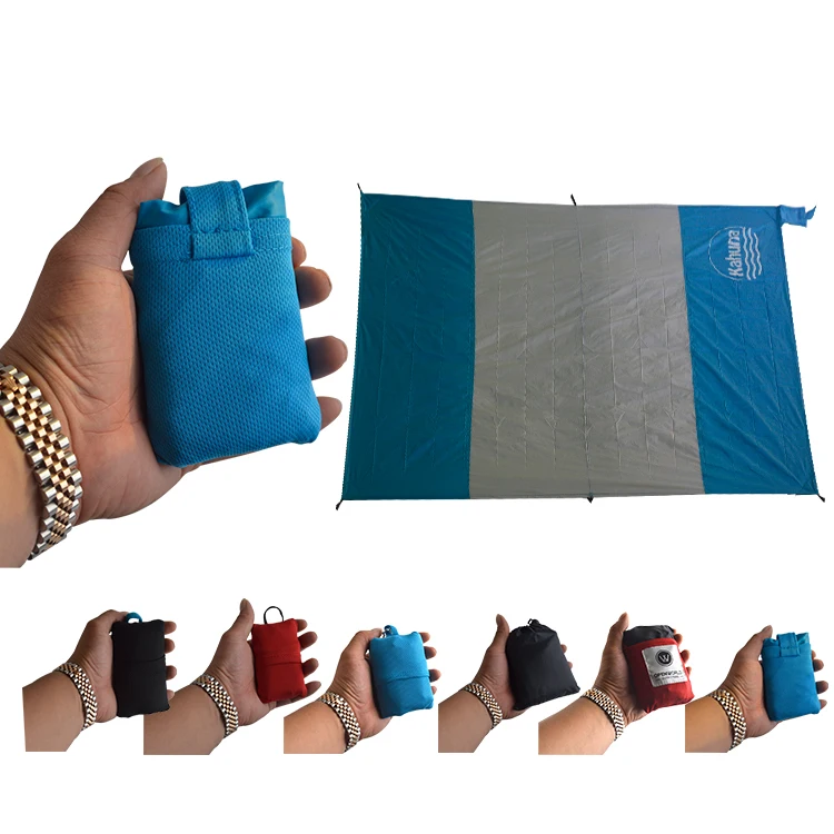 
 Складной нейлоновый большой наружный Карманный водонепроницаемый песостойкий пляжный коврик для кемпинга  