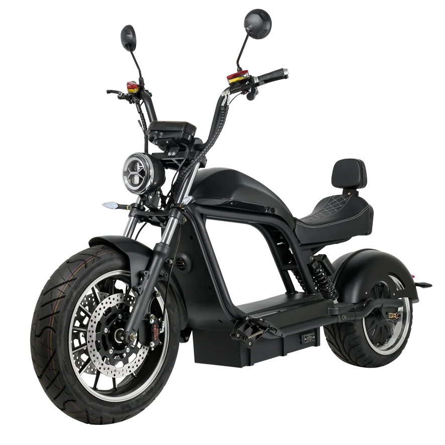 Chopper City 黒 China Warehouse 60V Chopper Electric Citycoco Scooter