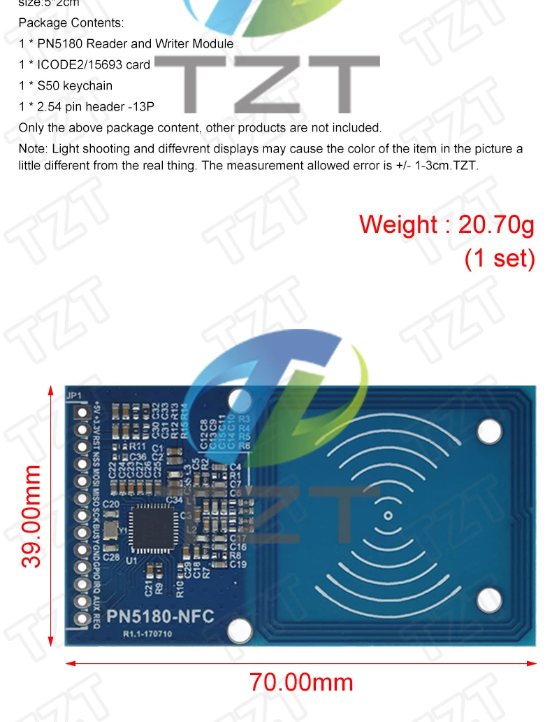 PN5180 NFC Reader and Writer Module for Arduino supporting ISO15693 RFID  Card