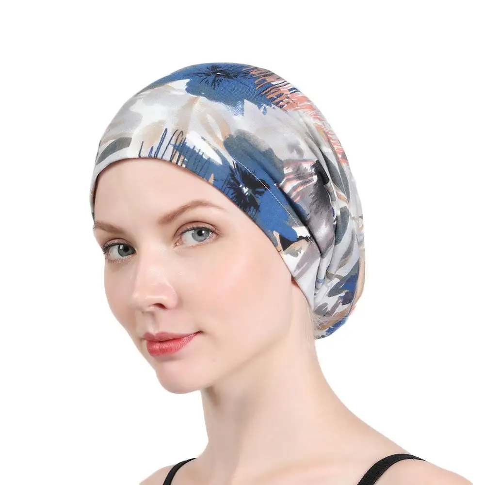 Summer Soft Cotton Slouchy Hat Sleep Cap For Cancer Women Hair Loss Sleep Beanie | UK - View #8