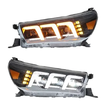 YBJ Car Accessories Full Led Headlight front High Beam Dynamic Turn Signal for HILUX Revo 2015-2019 ROCCO Led Headlight