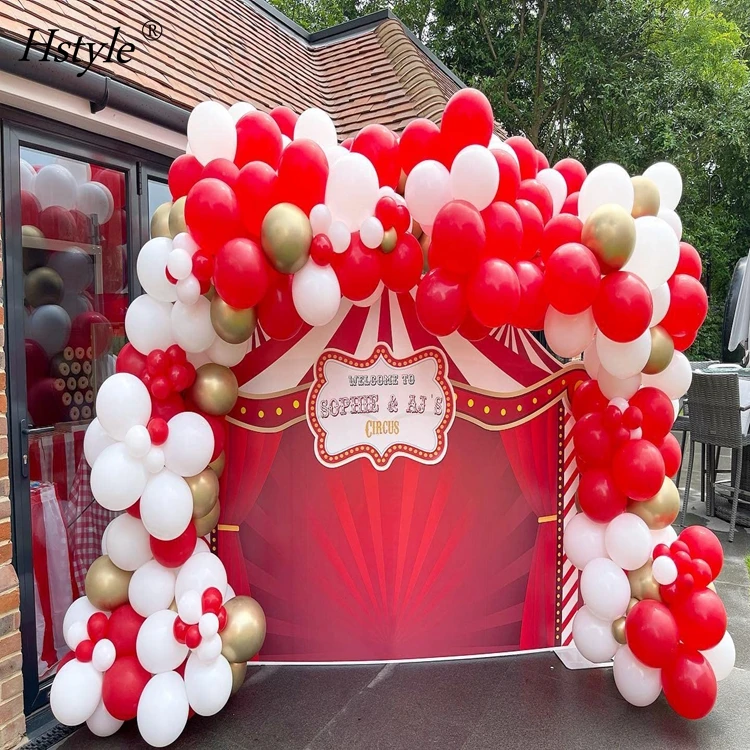 Kit Guirlande De Ballons Souris - 115 Ballons Rose, Rouge, Noir, Pour Anniversaire, Fête