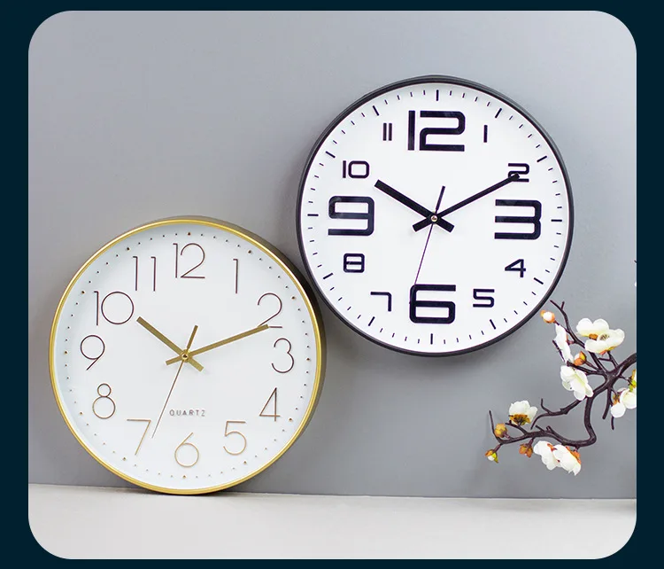 12 Inch School Clock Classroom Wall Watch Modern Simple Fashion Home