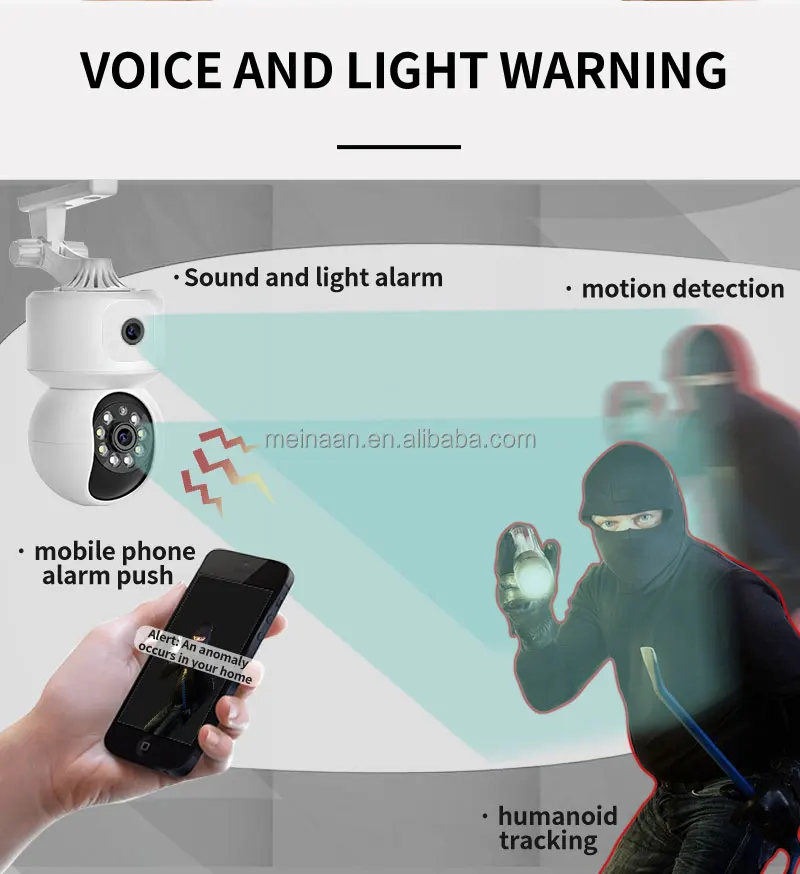 2K HD Wireless Video Indoor PTZ WiFi Security IP Camera 4MP Dual Lens 360 ICSee APP Home Smart WiFi CCTV Camera