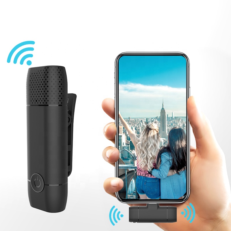 Оптовая продажа, беспроводной нагрудный микрофон Type-C для телефона, живой видео, для использования на улице, для интервью, звукозапись, 2,4G
