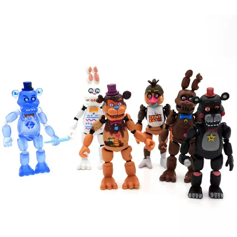 6pcs Anime Five Nights At Freddy's Action Figures Toys 