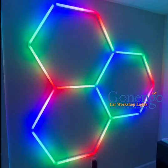 DIY Remote Control LED RGB Color Light 380-Light Effects Hexagon Lighting Working Light
