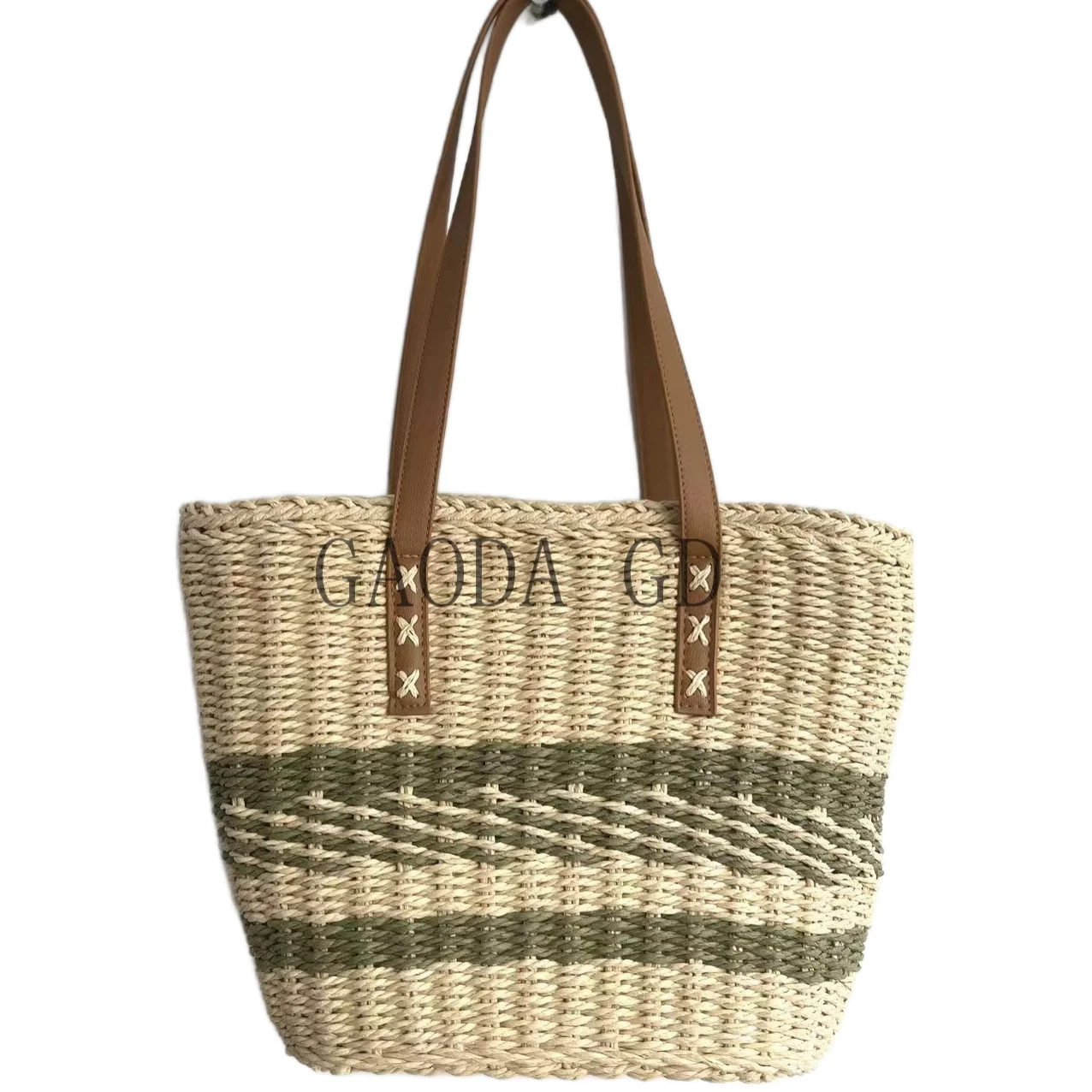 D D Wholesale New Fashion Mixed-colors Straw Handbag Simple Paper String Tote Bag for Women Shoulder Bag