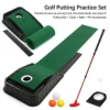 Tapete de práctica de golf + tres secciones de green de golf + tres pelotas