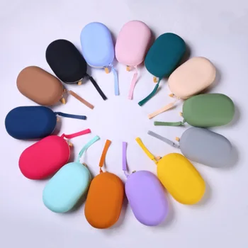 2025 Women's Portable Refillable Silicone Toiletry & Coin Purse Organizer Cute Zippered Bag for Business Use