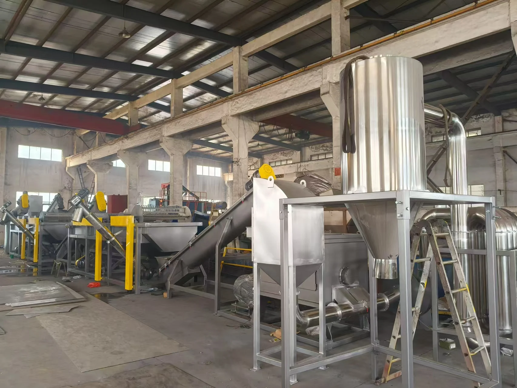 Fosita Automatic LDPE Plastic Film Recycling Machine Big PE Film Liner with Dewatering Equipment and Core Motor Component