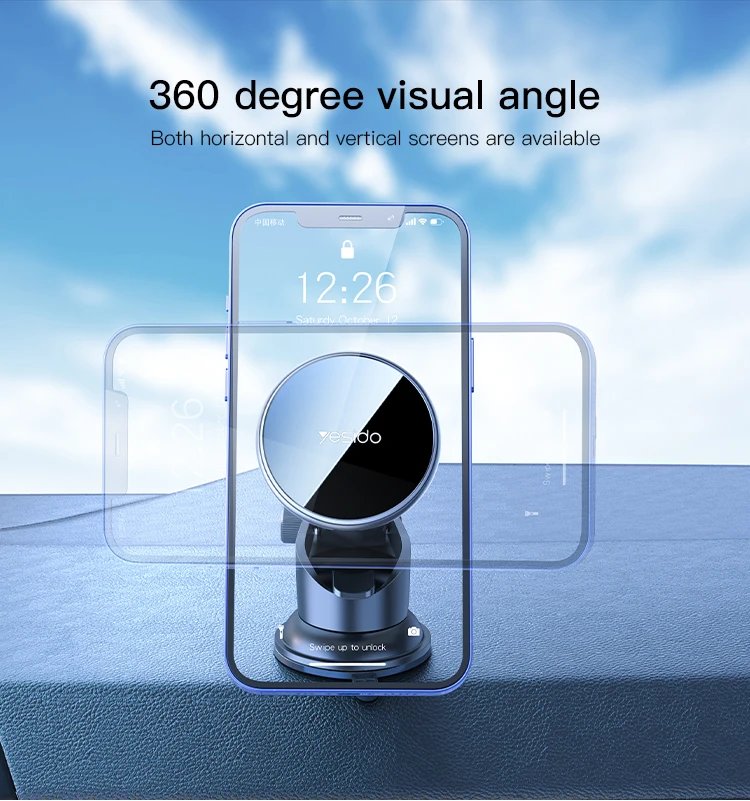 C132 YESIDO Strong 12pcs Magnets Inside Magnetic Holder for IP 12 13 Using  Mobile Phone Holder