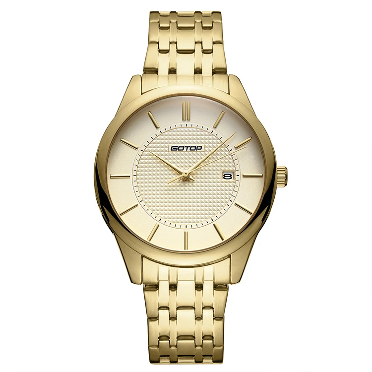 Custom Pyramid Press Texture Dial No Brand Minimalist Men Wrist Watch Import Japan Movt Original Gold Man Watches 2021 for Sale