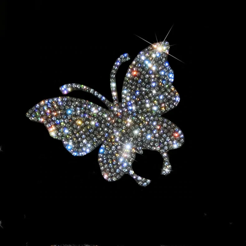 Free sample factory wholesale iron on smiley face crystal products tshirt appliques