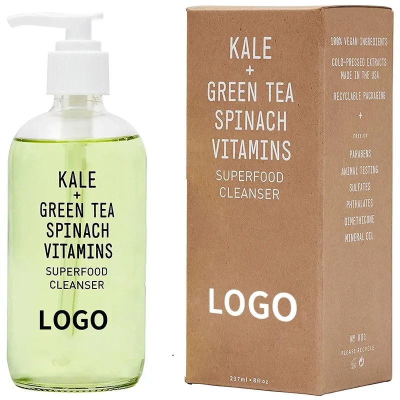 Green Tea Gentle Organic Vitamin C Vegan Hydrating Private Label Oil Face Cleanser Gel Face Wash
