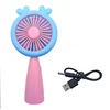 Mini ventilador con luz LED rosa roja