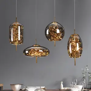 Zeal Lighting Kitchen Bedside Chandeliers Dining Modern Luxury Art Round Glass Ball Bowl Pendant Light