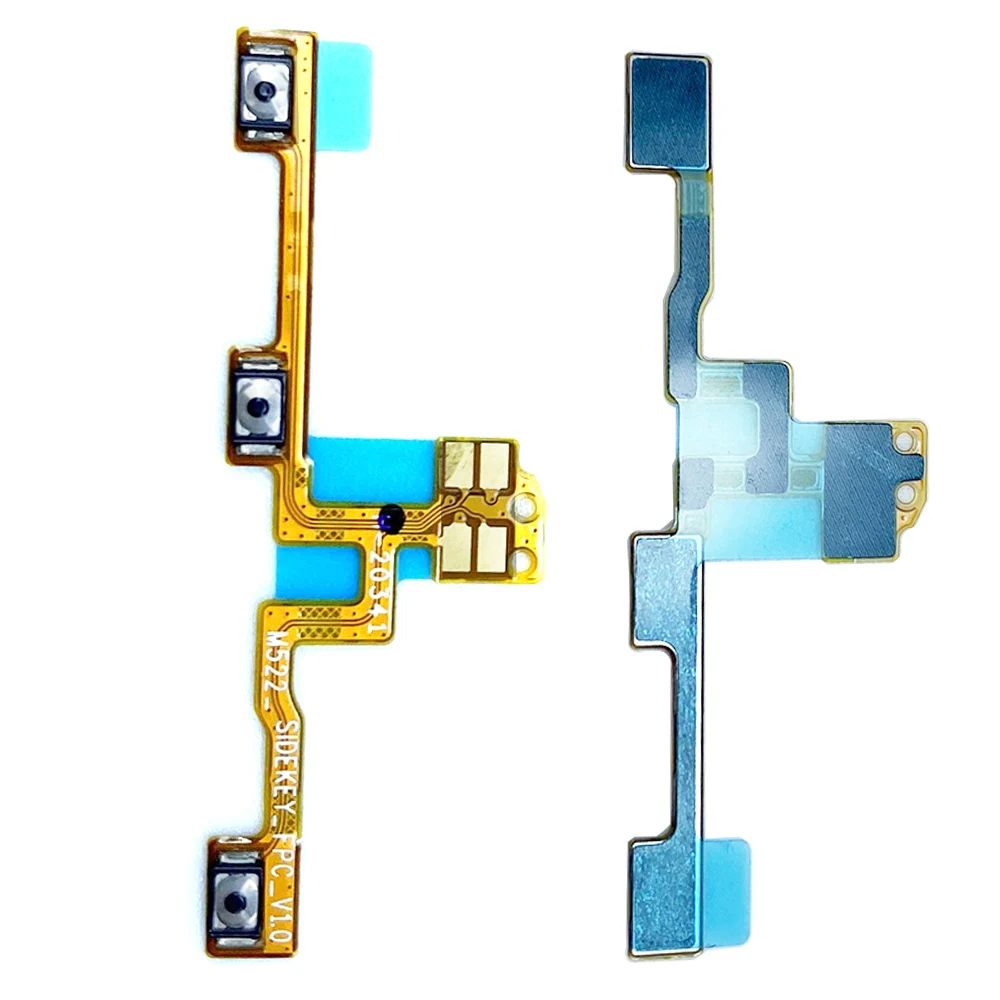 Nappe De Boutons POWER ON/OFF + Volume Pour Xiaomi Redmi Note 9 (M2003J15S) - Noire, Neuve