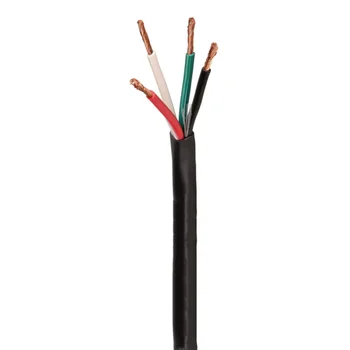 18 Gauge Outdoor Speaker Wire PVC 18/4 Black 500ft CCA Control Cable Fig8 Zip Power Wire
