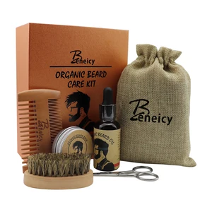 Custom Organic Beard Growth Spray and Oil Kit Facial Hair Care Grooming with Natural Ingredients