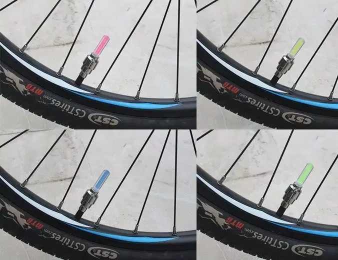 Bike Led Cycling Light Mountain Road Cycle Tyre Light Led Tyre Tire Valve Wheel Spokes Lamp Led